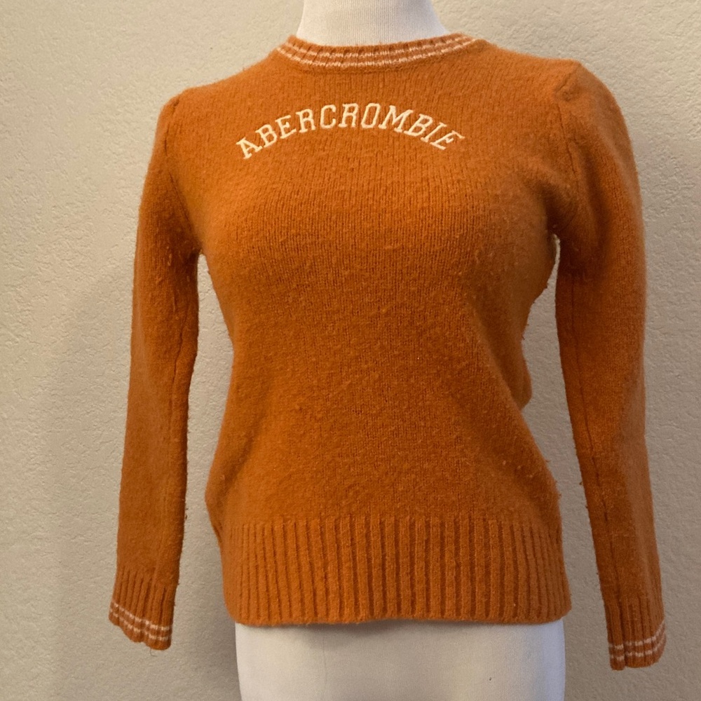Abercrombie & Fitch Women's Orange  Wool Sweater